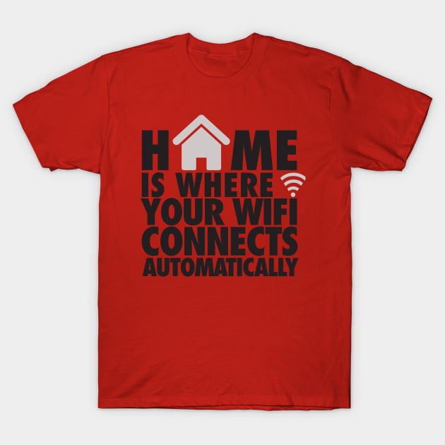 Home is where wifi is T-Shirt by nektarinchen